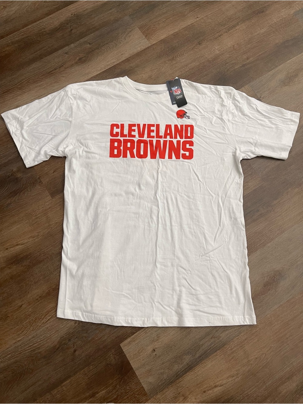 Fanatics White Cleveland Browns Graphic Tee with Orange Print 2XLT